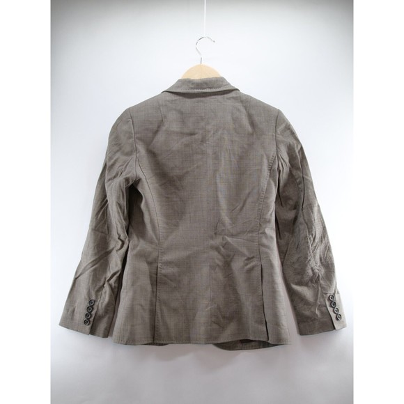 Banana Republic Women's Gray Button Blazer   98% WOOL Size Strech 2 - Picture 3 of 7
